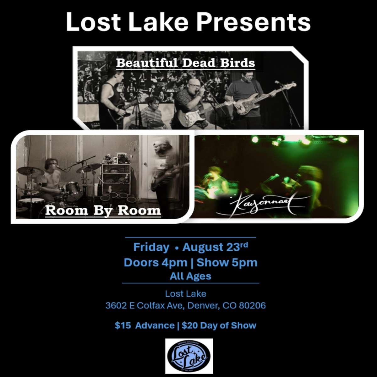Beautiful Dead Birds w/ Rayonnant + Room By Room