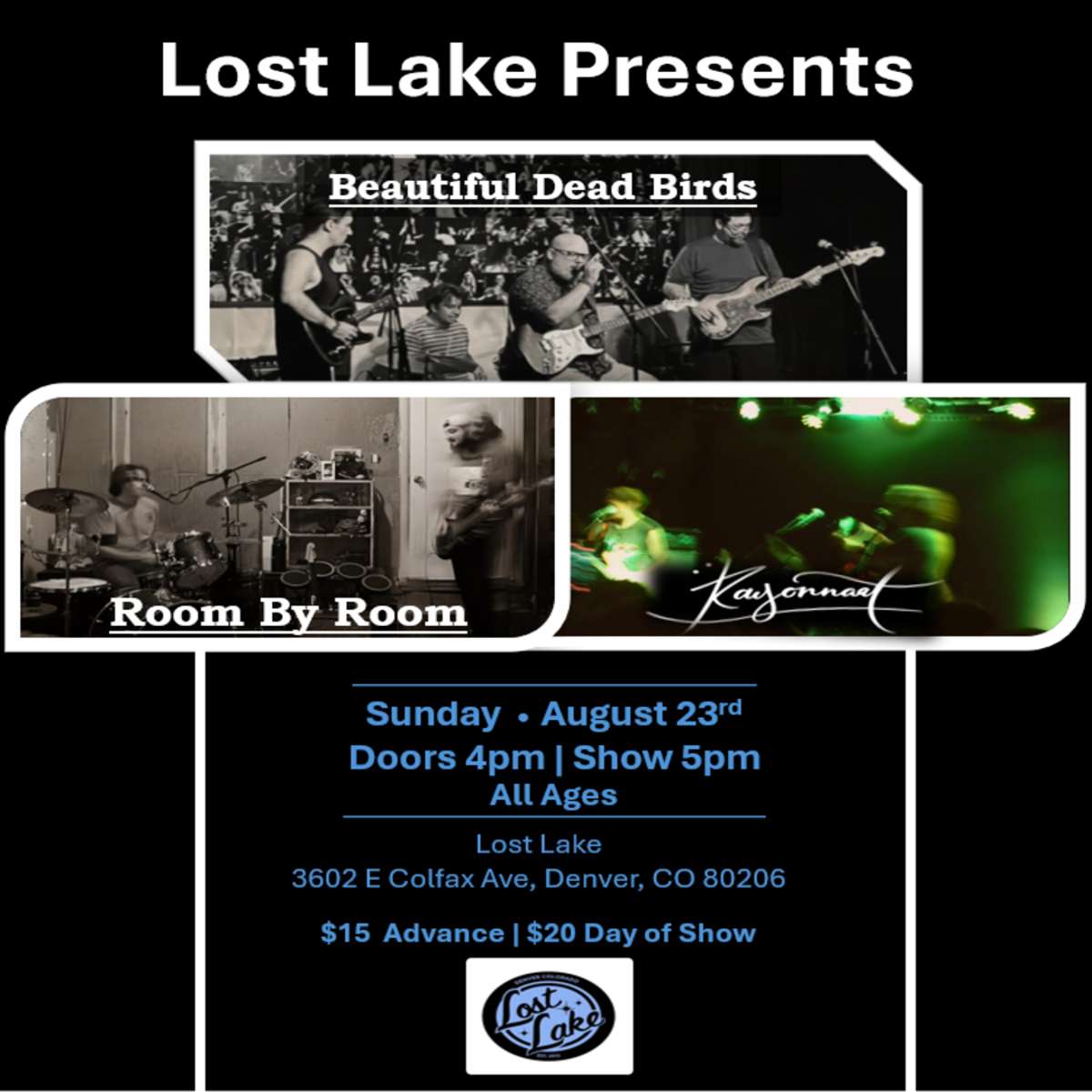 Beautiful Dead Birds w/ Rayonnant + Room By Room