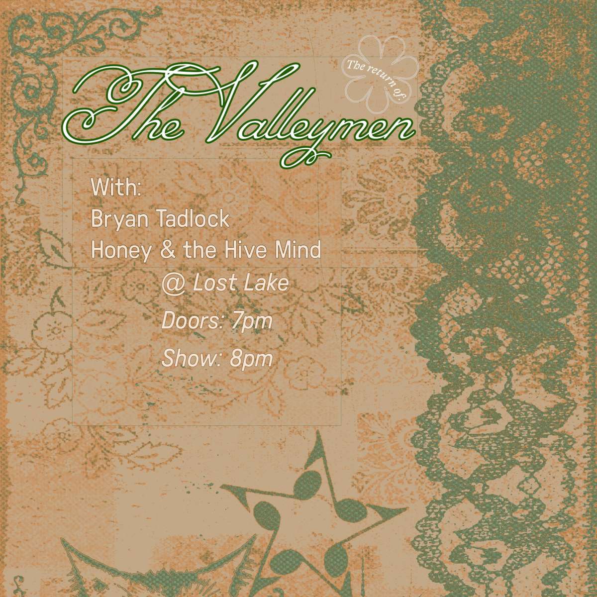 The Valleymen w/ Bryan Tadlock + Honey & The Hive Mind
